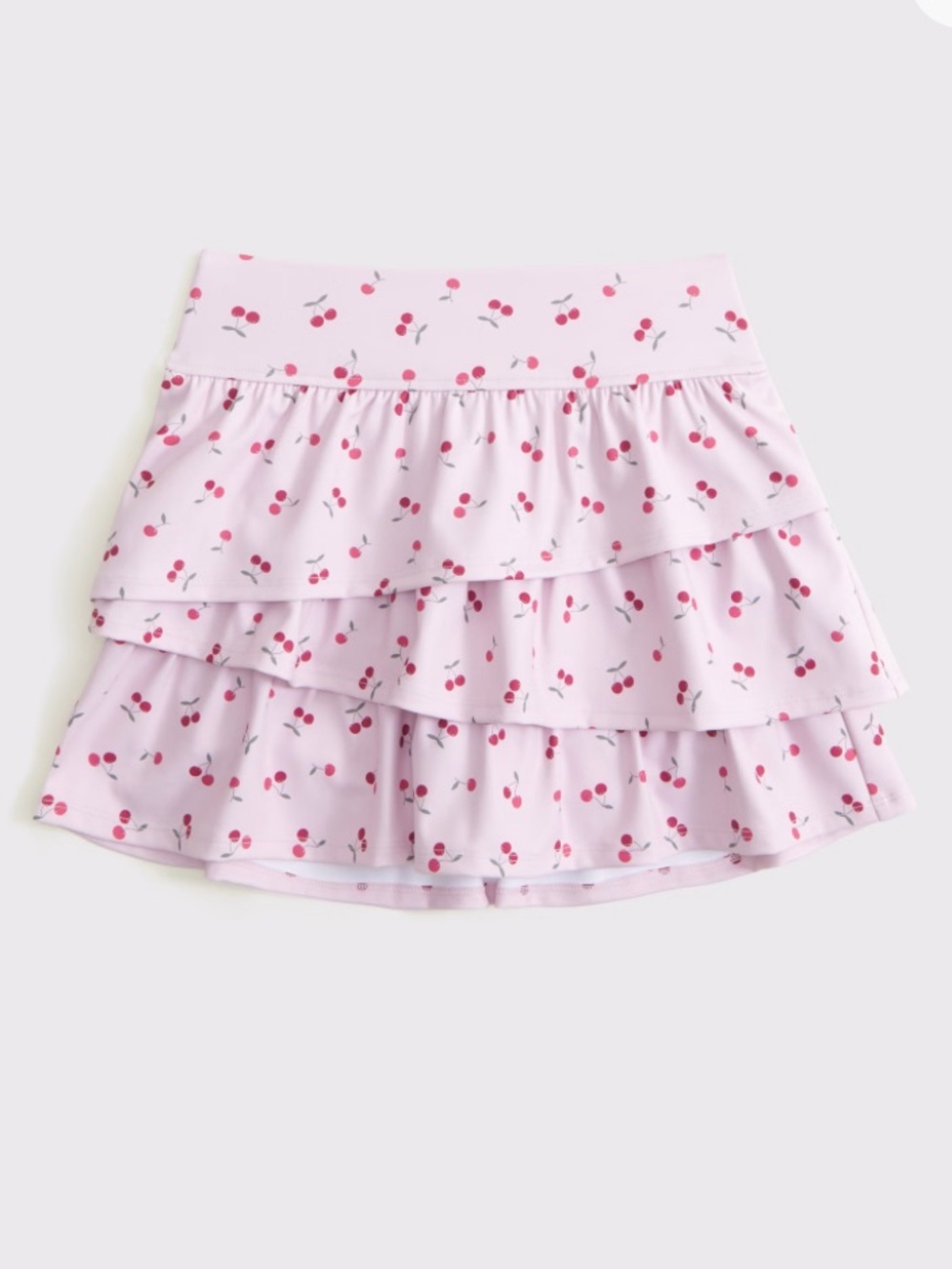 abercrombie kids Pink Cherry Ruffle Tiered Skirt